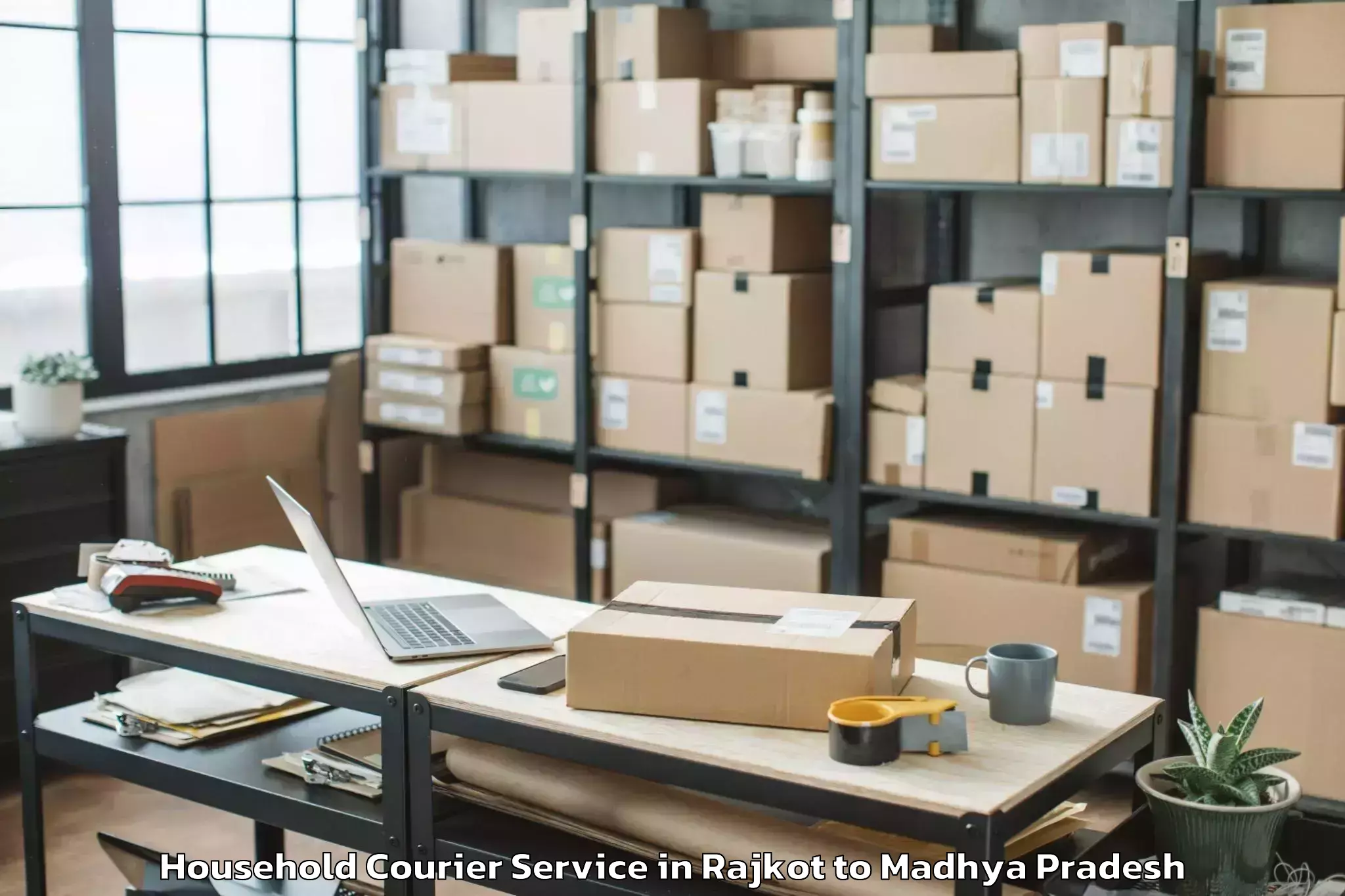 Reliable Rajkot to Jabalpur Household Courier